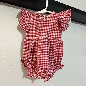 Ivy city co Gingham Baby Romper